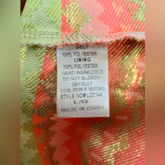 Boutique Gold and Peach Event Dress Size Large - Picture 4 of 4